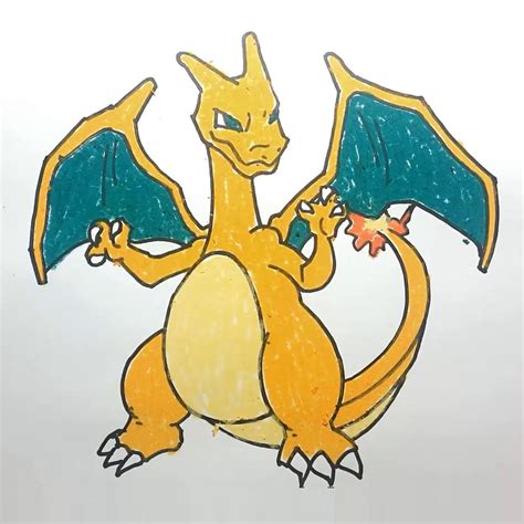 charizard drawing easy|How To Draw Charizard Pokemon .